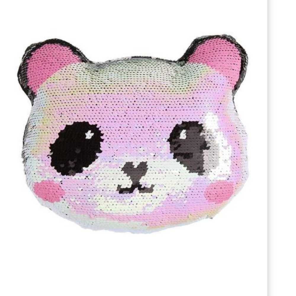 EUC Iscream Panda Flip Sequin Pillow